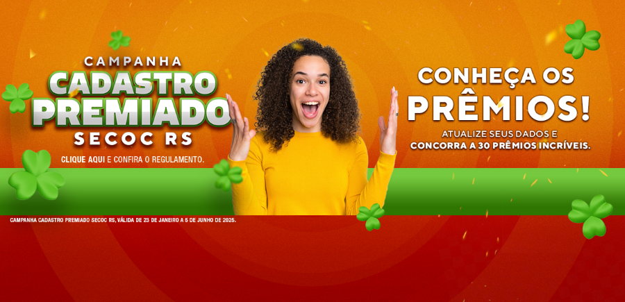 Baixou o app do SECOC RS e ainda não atualizou seus dados? Atualize e concorra a prêmios incríveis