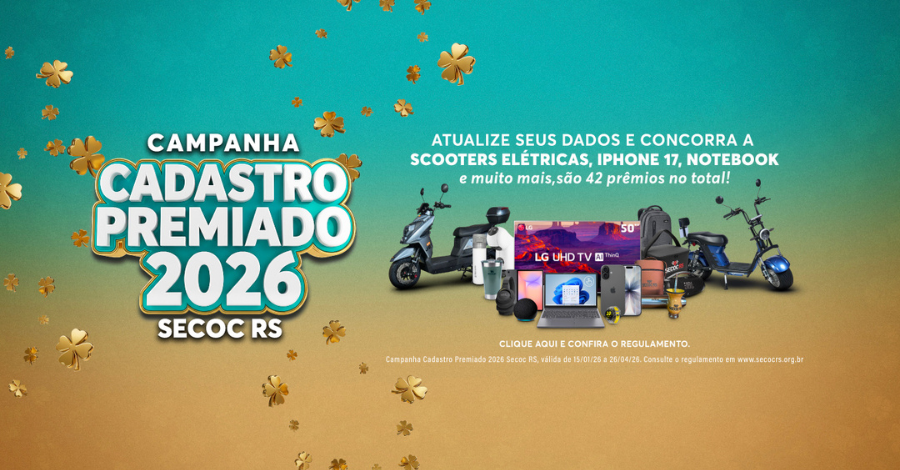 SECOC RS lança a segunda edição da Campanha Cadastro Premiado